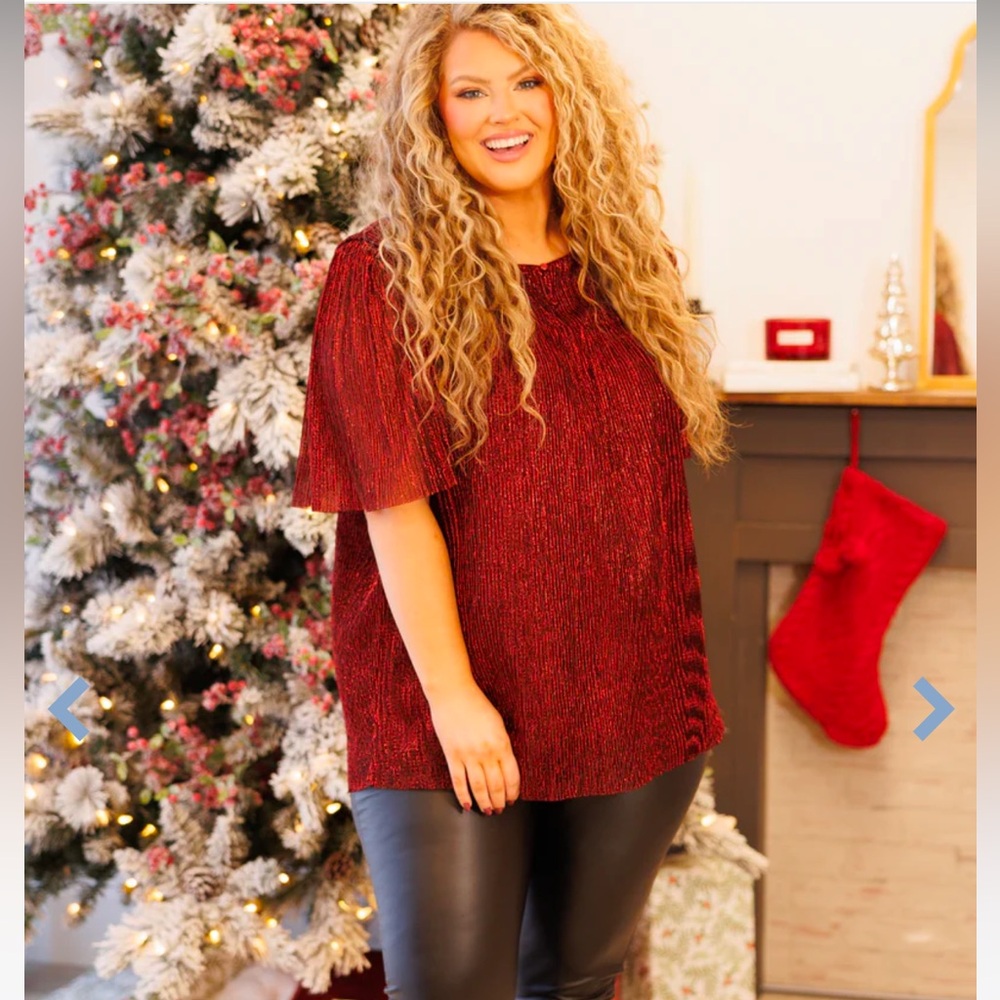 Red Metallic Top - Picture 8 of 9